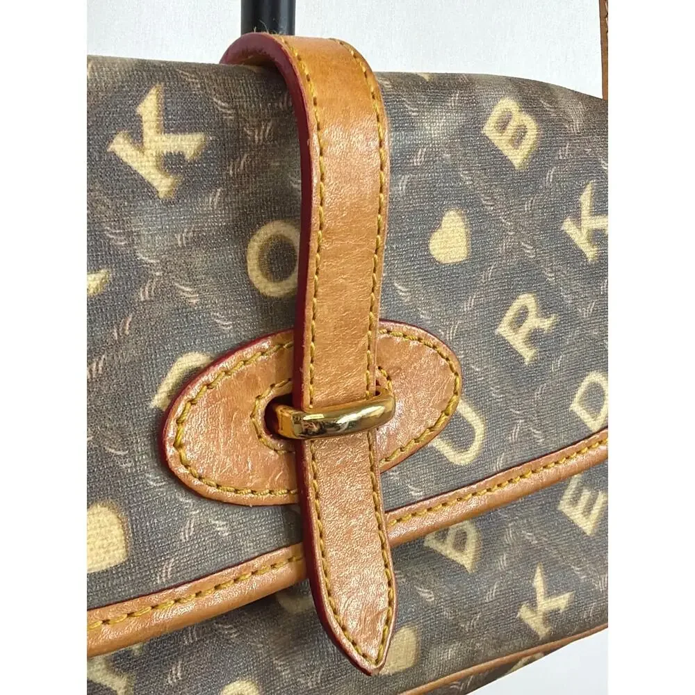 Dooney & Bourke Brown Monogram Crossbody with Tan Trim - Picture 2 of 12